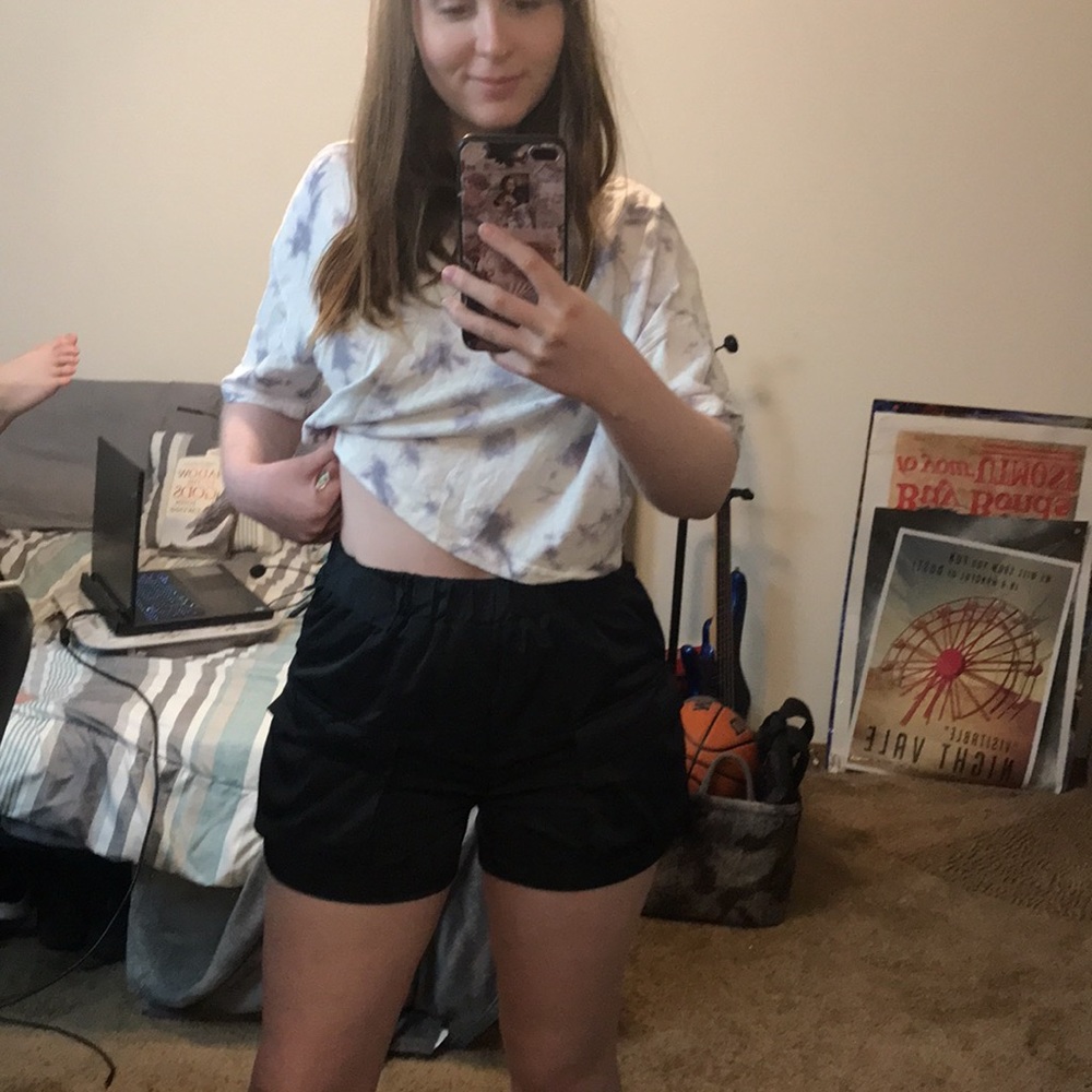 Black high waisted shorts
